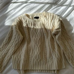 Nili Lotan cream alpaca sweater